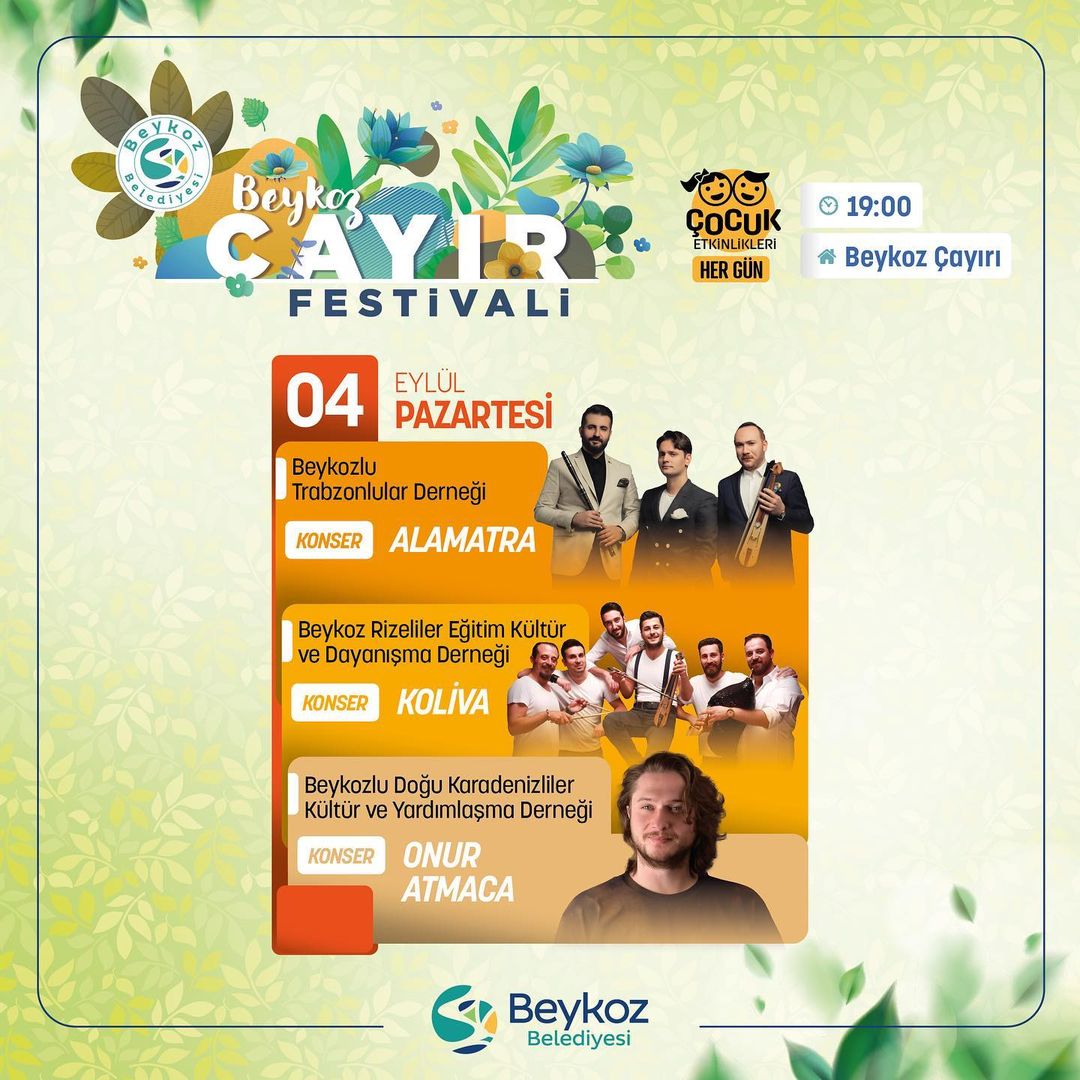 Beykoz Belediyesi - Çayır Festivali Alamatra, Koliva ve Onur Atmaca